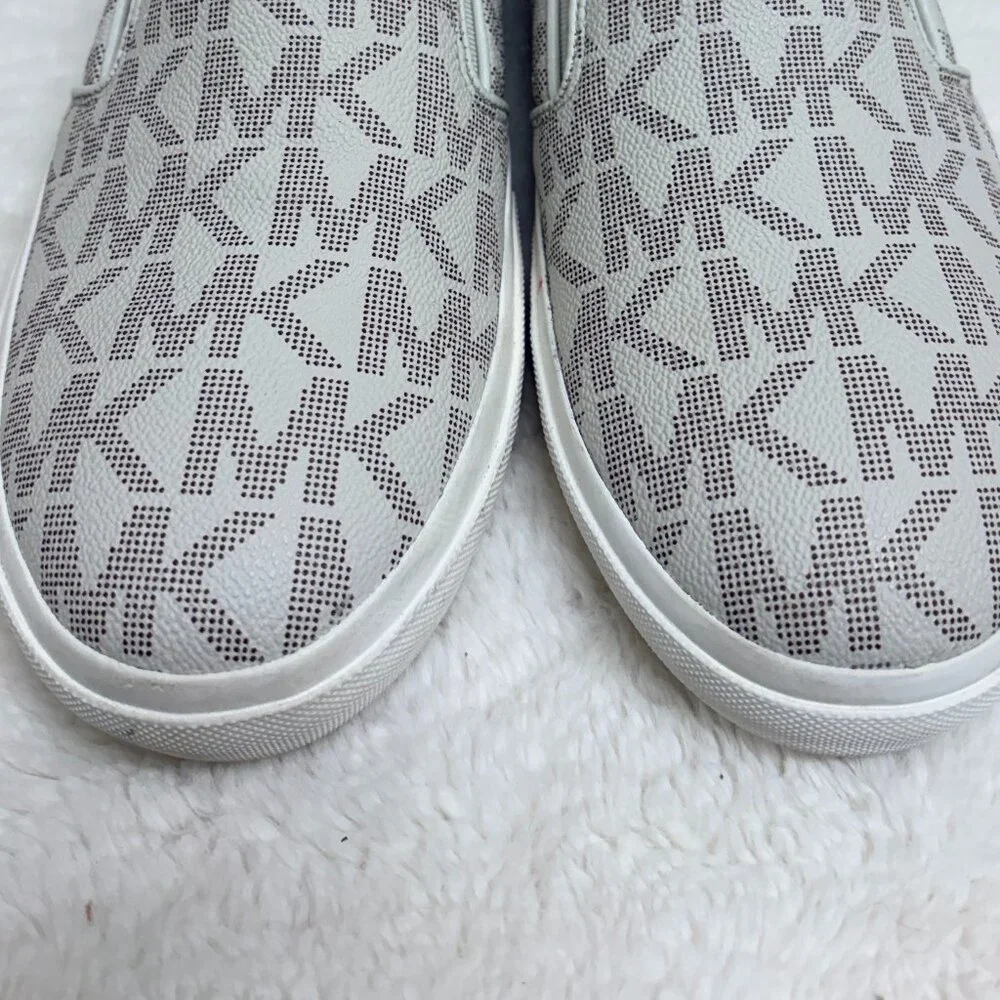 Womens Michael Kors Keaton Slip-on Sneakers White Sz 9 - Picture 7 of 11